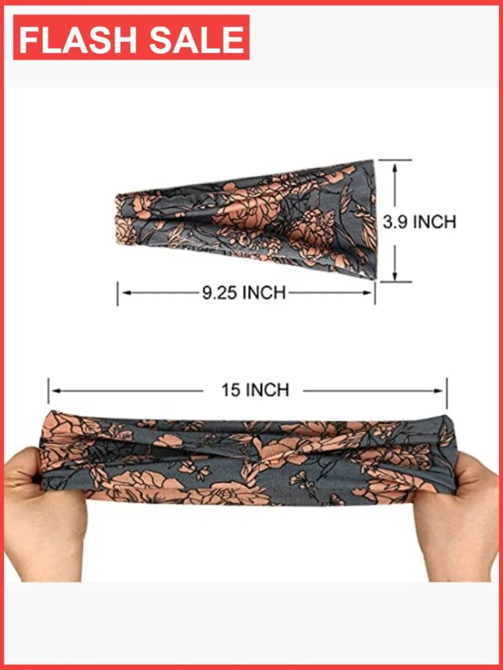 Wide Yoga Headbands 6 Pack Stretchy Sweat Absorbing Hair Accessories